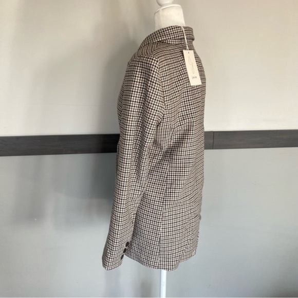 JOIE women’s houndstooth double breasted blazer jacket two pockets - Picture 5 of 17